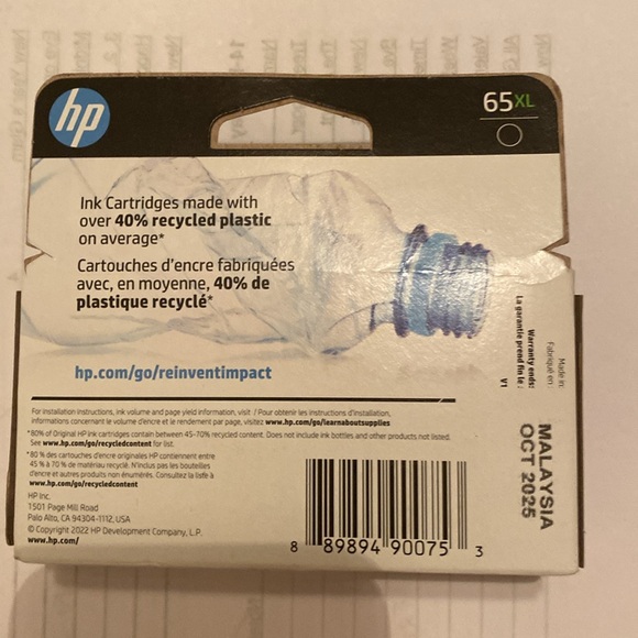HP 65 XL Black High-Yield Ink. 4 in original Al package. - Picture 6 of 8